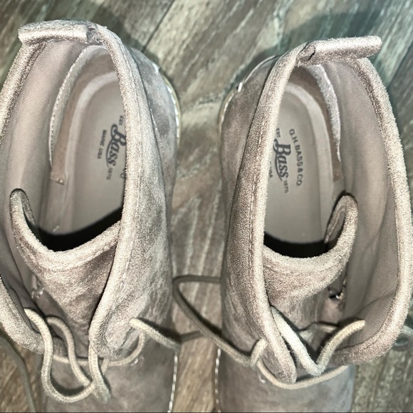 G.H Bass Tan Wedge Suede Ankle Boots Size 8 - Picture 5 of 14